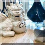 D11. Ceramic foo dogs. 